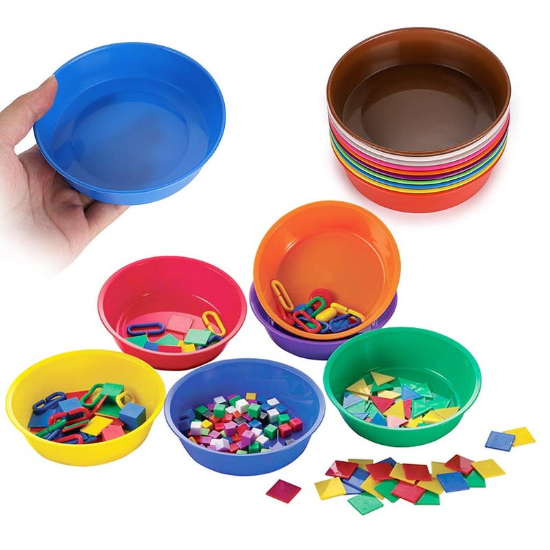 BTSKY Plastic Sorting Bowls, Assorted Colors Set of 10 - Image 2